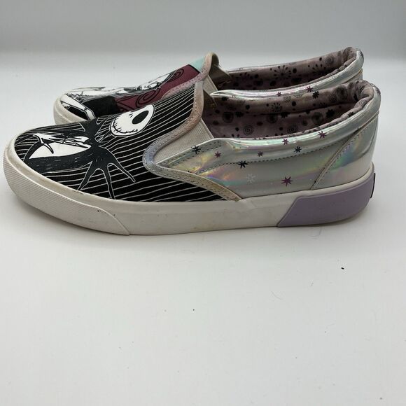 The Nightmare Before Christmas Slip-On Loafer Shoes Wms Sz 6.5 Hologram Holiday - Picture 5 of 10